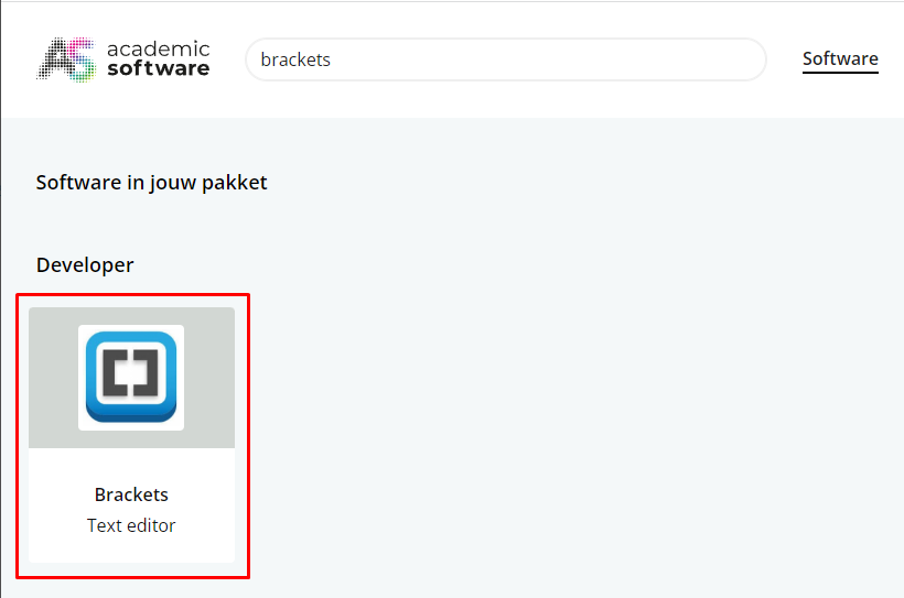 Academic Software: brackets download