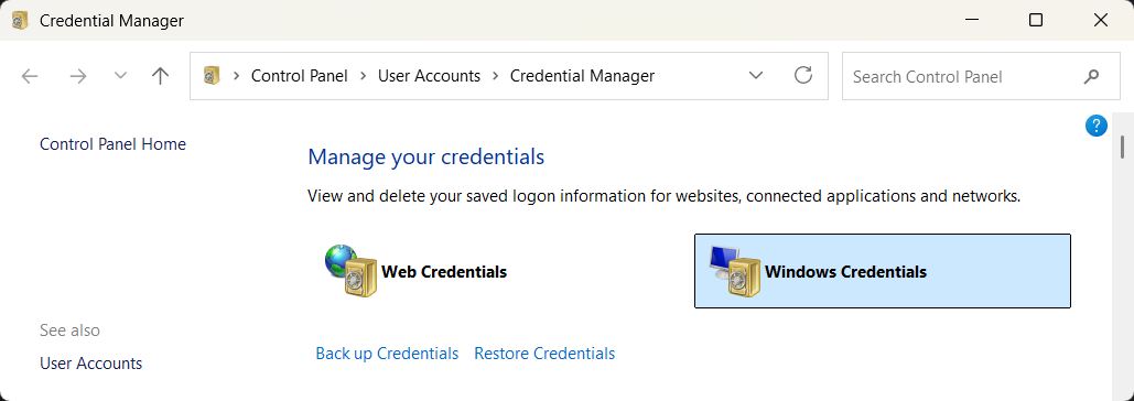 Credential manager