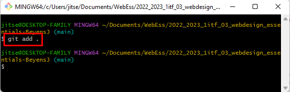Git add