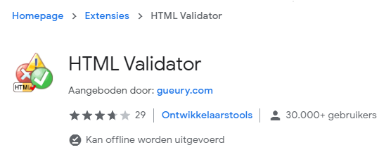 Chrome HTML Validator