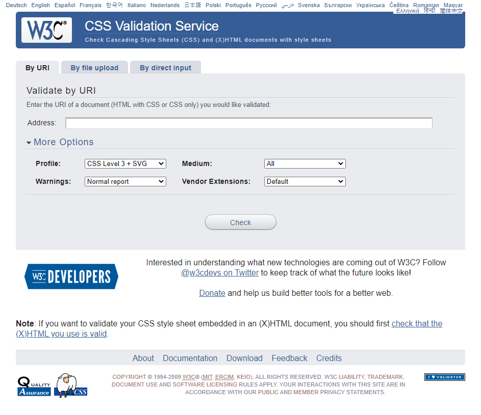 CSS validator