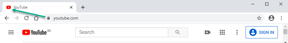 Favicon for YouTube