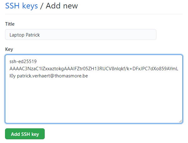 Github SSH key
